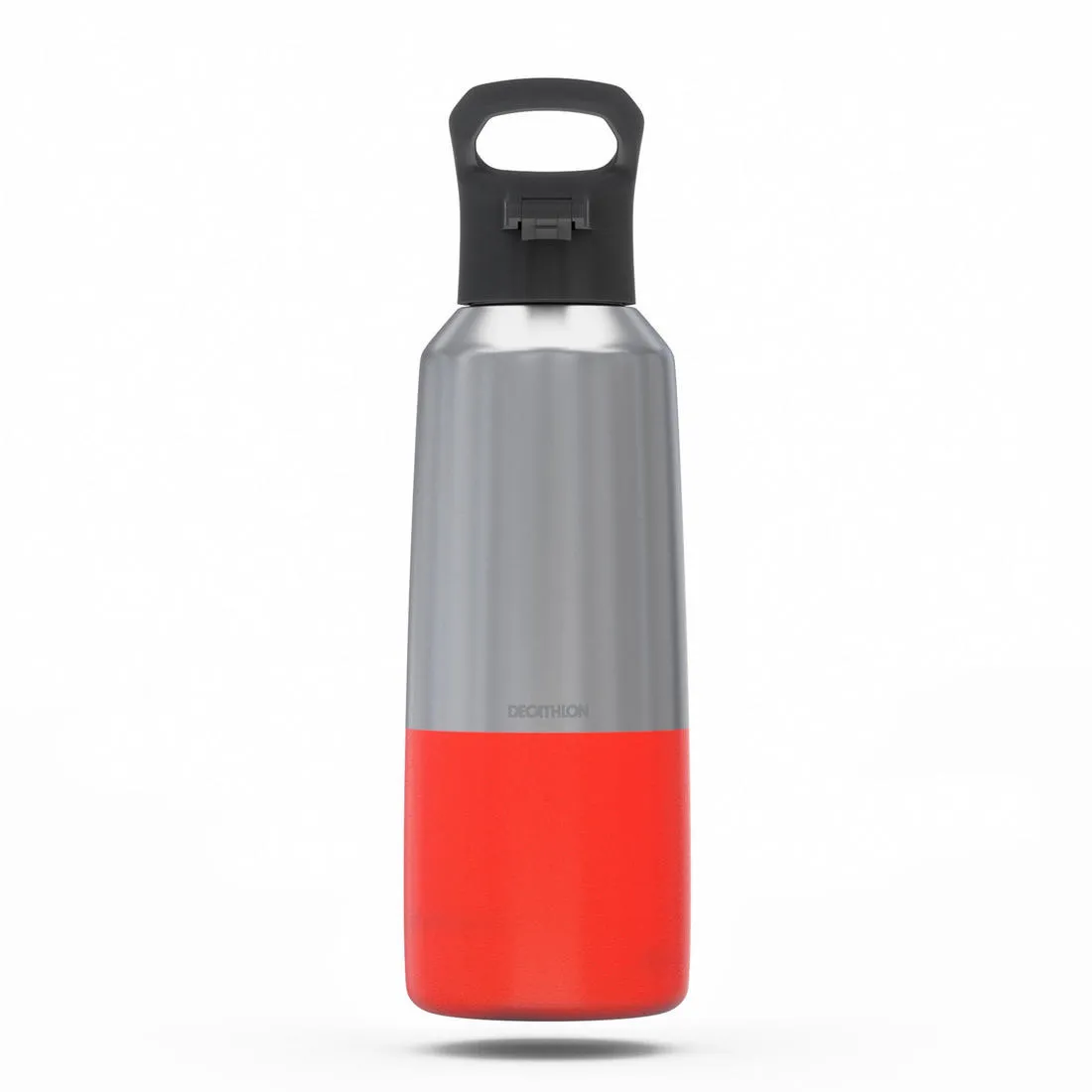 0.8 L stainless steel isothermal water bottle with quick-release cap for hiking