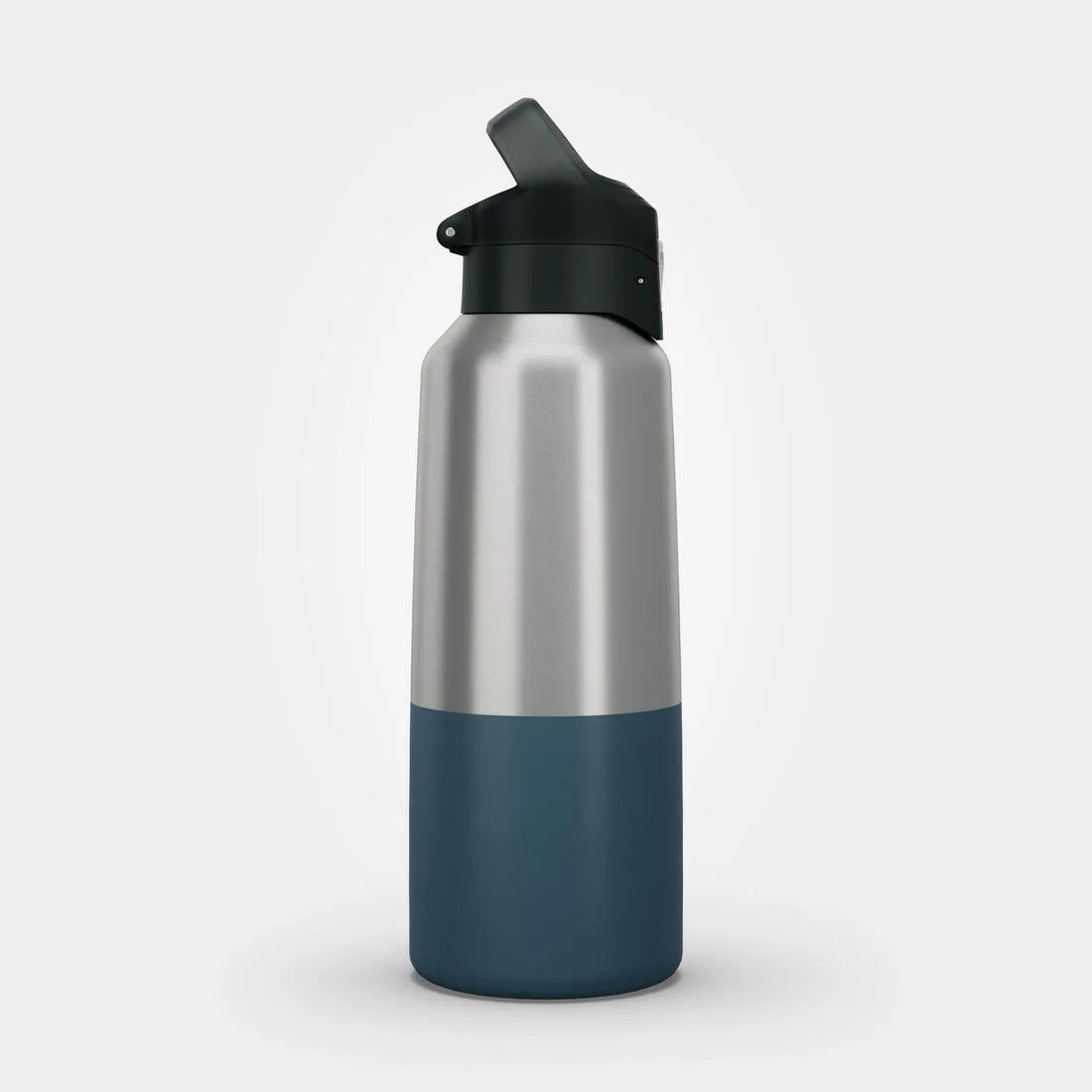 0.8 L stainless steel isothermal water bottle with quick-release cap for hiking