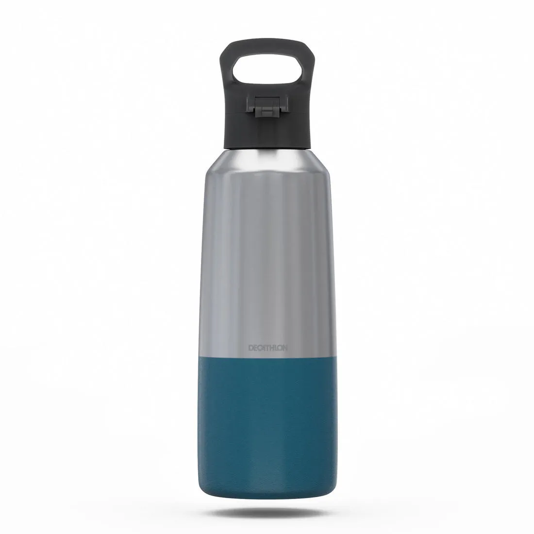 0.8 L stainless steel isothermal water bottle with quick-release cap for hiking