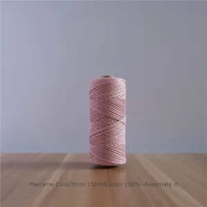 2MM MACRAME ROPE - MATT PINK