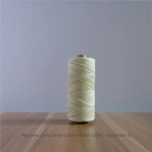 2MM MACRAME ROPE - PALE LEMON