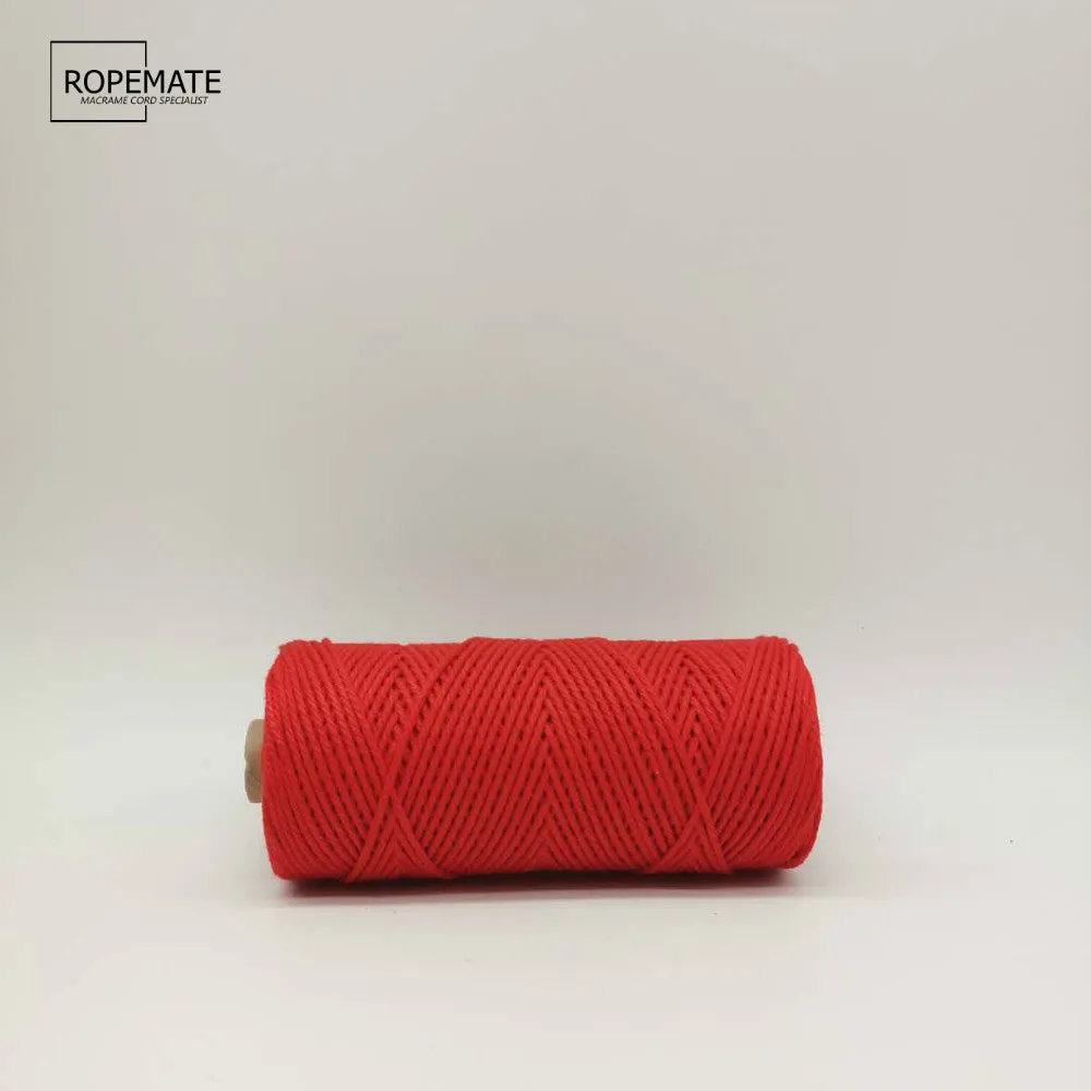 2MM MACRAME ROPE - RED