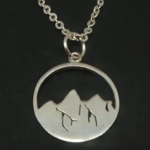 925 Sterling Silver Mountain Necklace