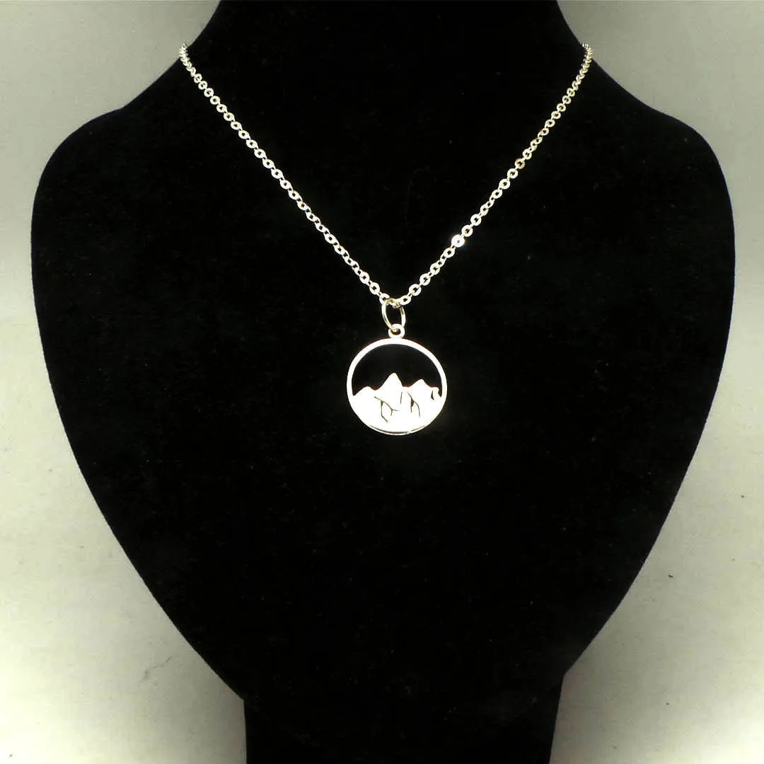 925 Sterling Silver Mountain Necklace