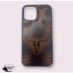 A8364 - IPhone 12 Max Tooled Leather Case