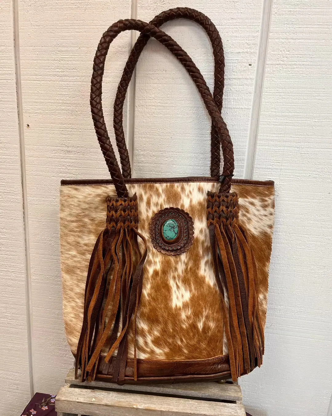 American Darling Cowhide Hair-On Tote Purse ADBGM312B