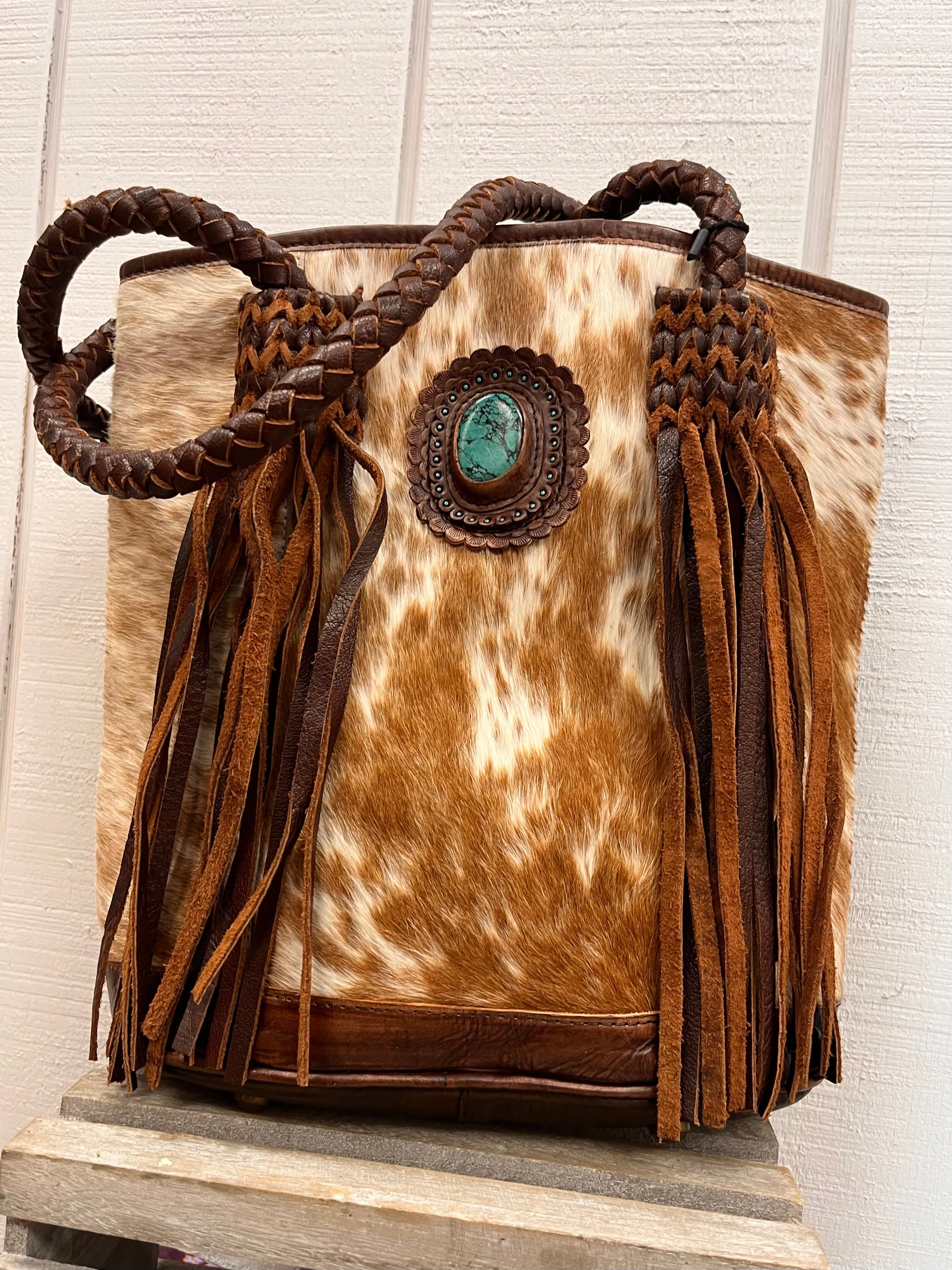 American Darling Cowhide Hair-On Tote Purse ADBGM312B