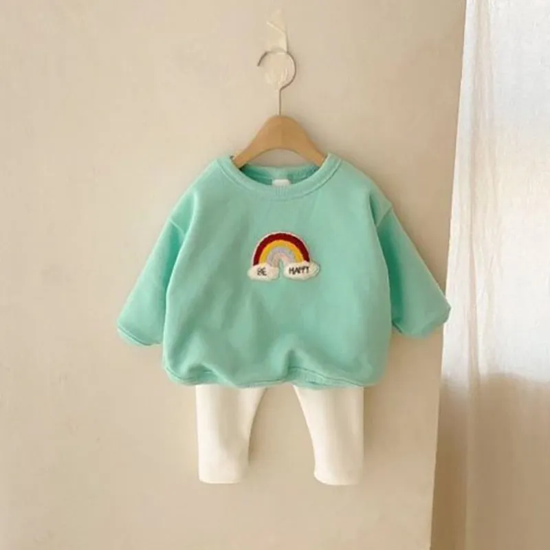 'Be Happy' Rainbow Winter Two-Piece Set