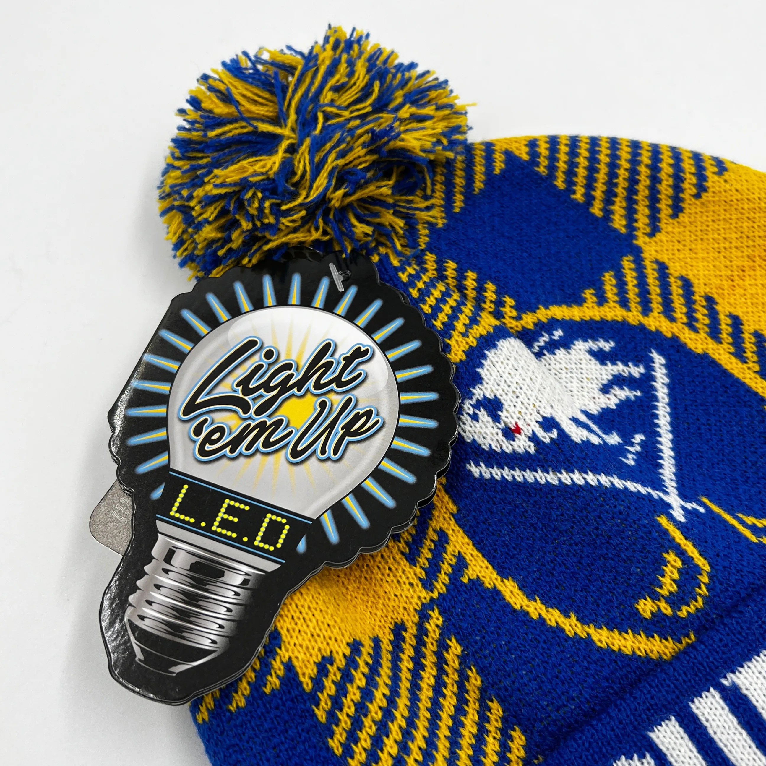 Buffalo Sabres Plaid Light Up Winter Hat