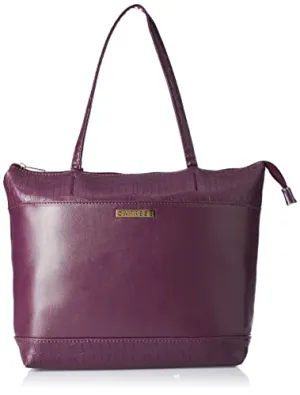 Caprese womens OLLIE T Large PLUM Tote Bag