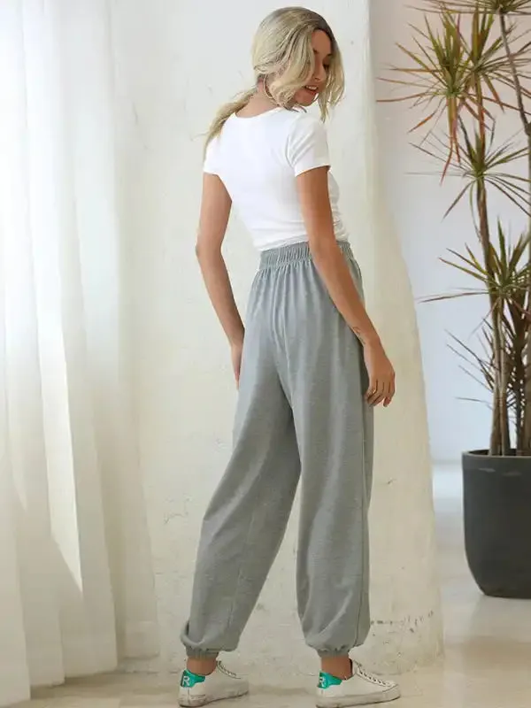 Casual sports basic loose legged pants