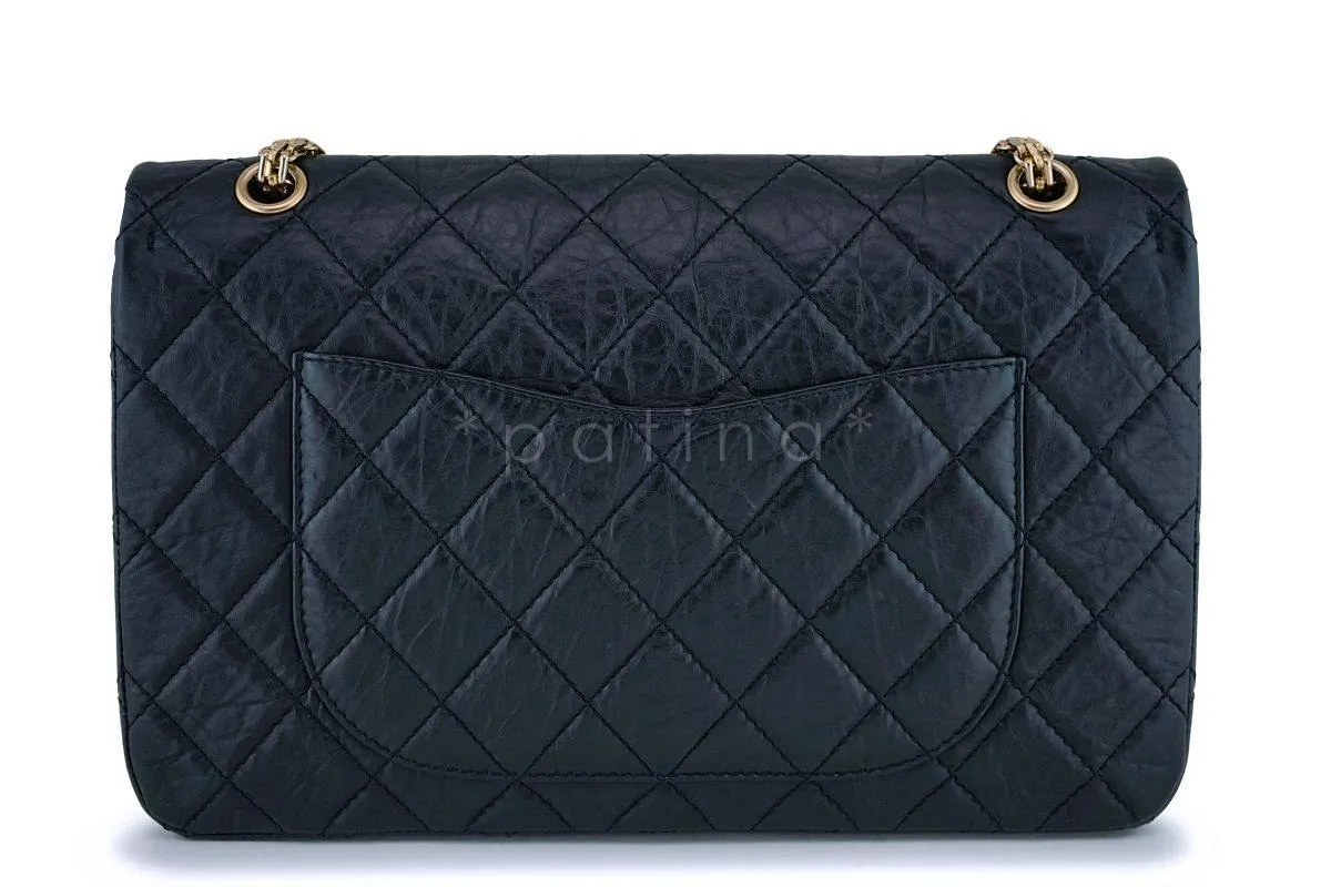 Chanel Black Aged Calfskin Reissue Large 227 2.55 Flap Bag GHW