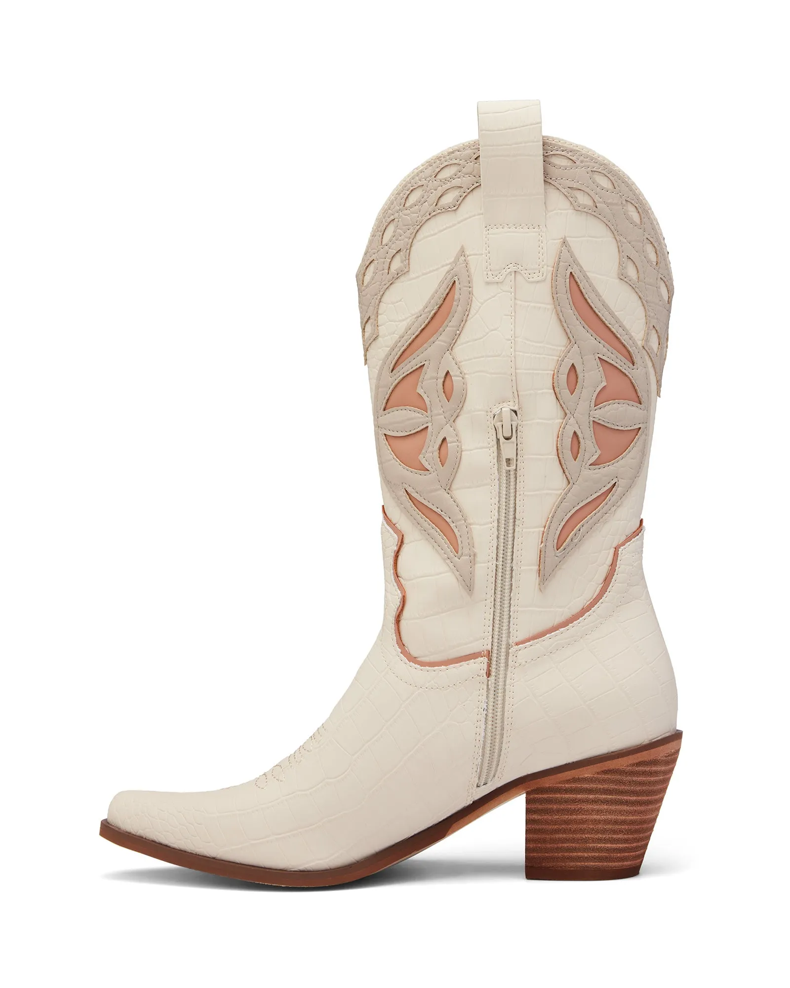 Chicago Cowboy Boot Bone Croc