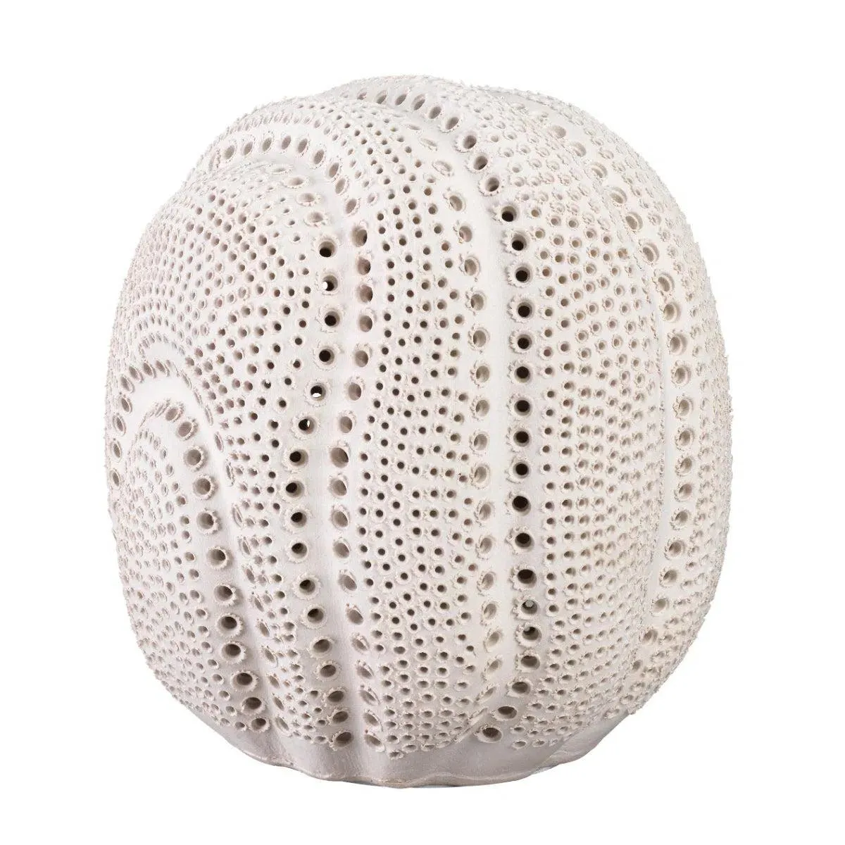 Coastal Style White Porcelain Lunar Sphere