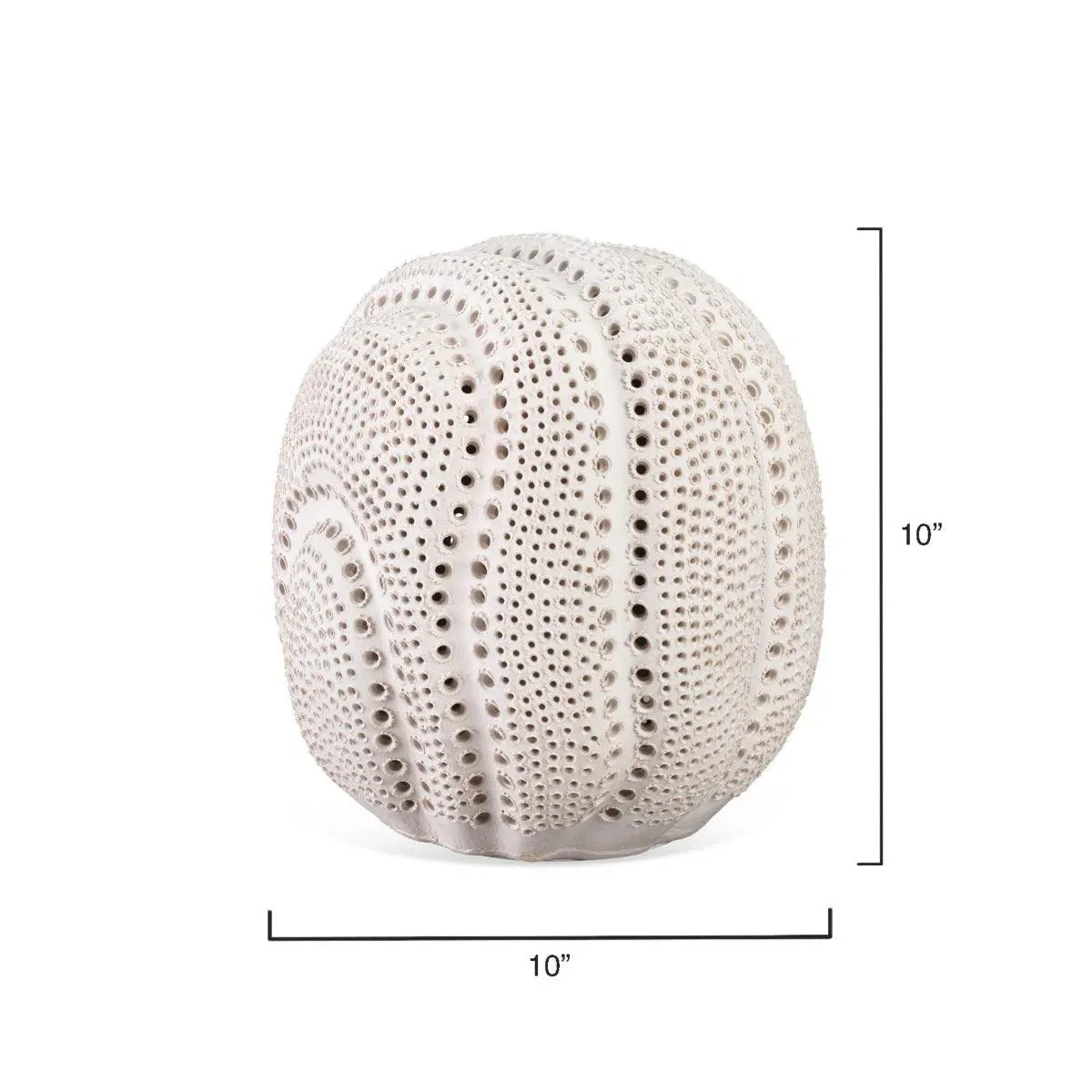 Coastal Style White Porcelain Lunar Sphere