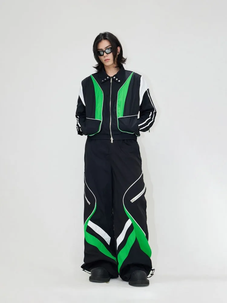 Contrast Color Casual Sports Splicing Jacket & Pants【s0000004204】