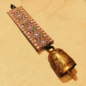 Cow Door Bell with Kantha Embroidery on Belt