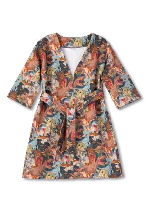 DAVID - BOYS' ROBE IN DINOSAUR PRINT