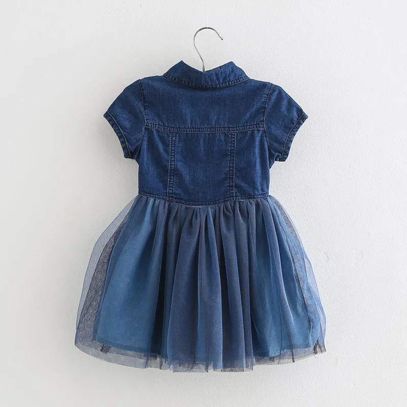 Denim short sleeve dress