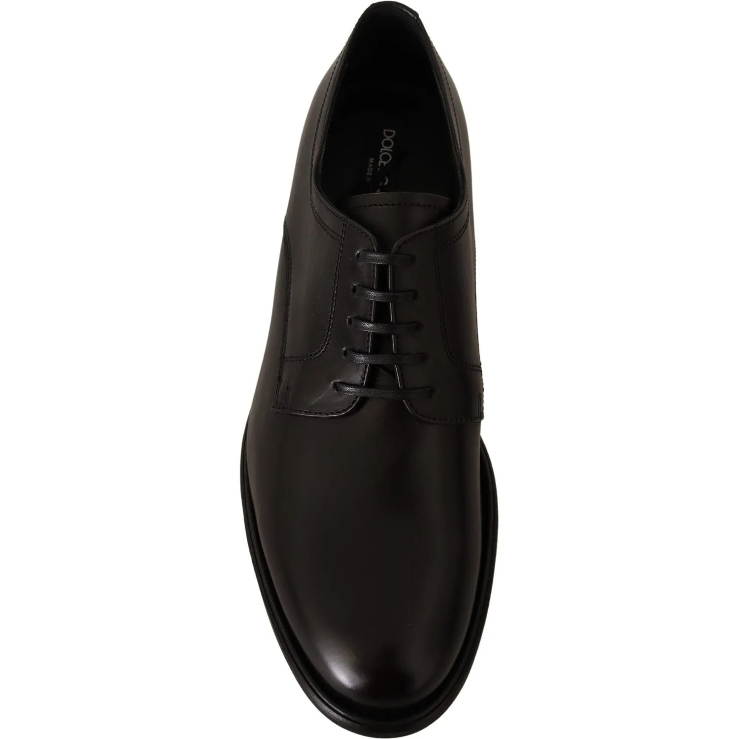 Dolce & Gabbana Elegant Black Leather Formal Derby Shoes