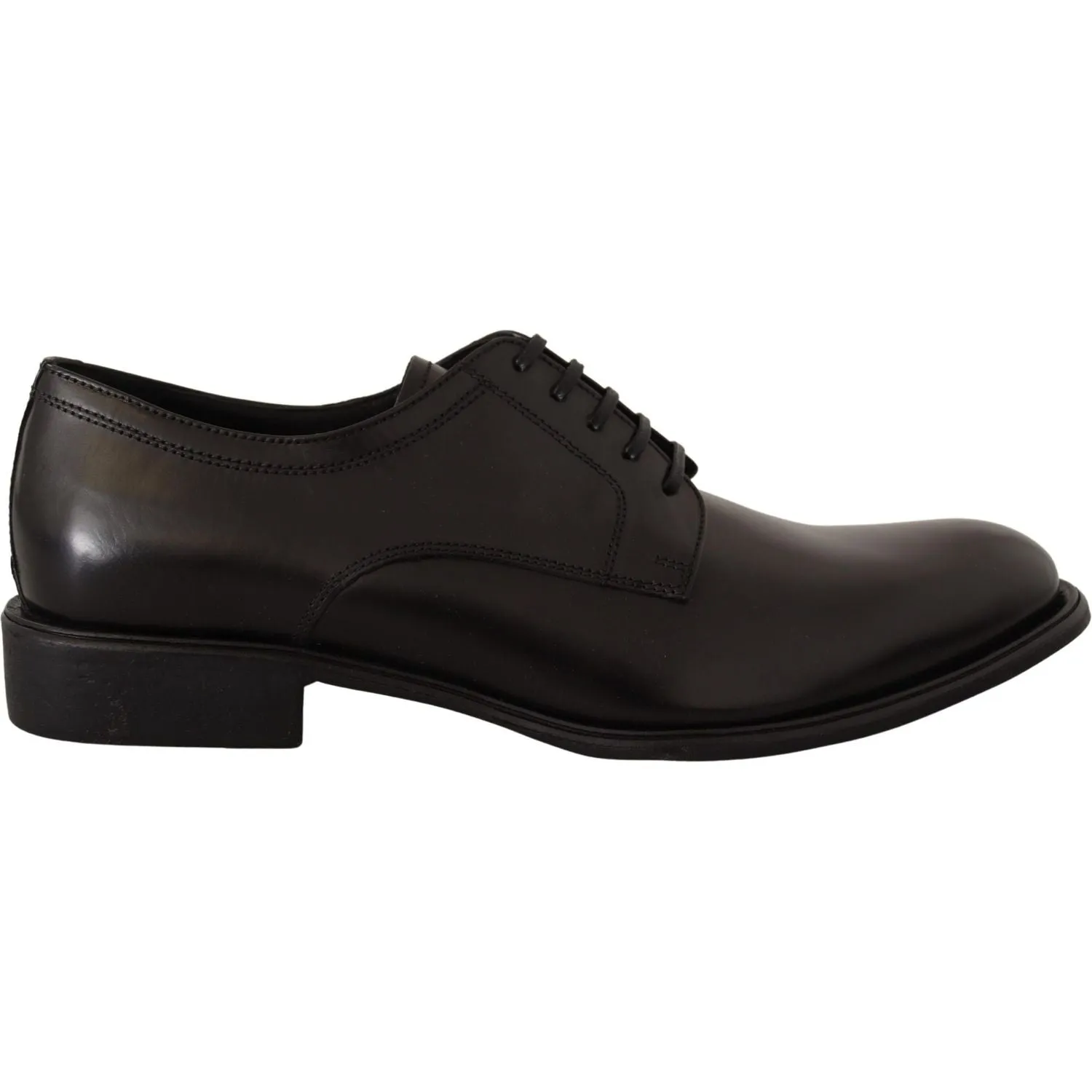 Dolce & Gabbana Elegant Black Leather Formal Derby Shoes