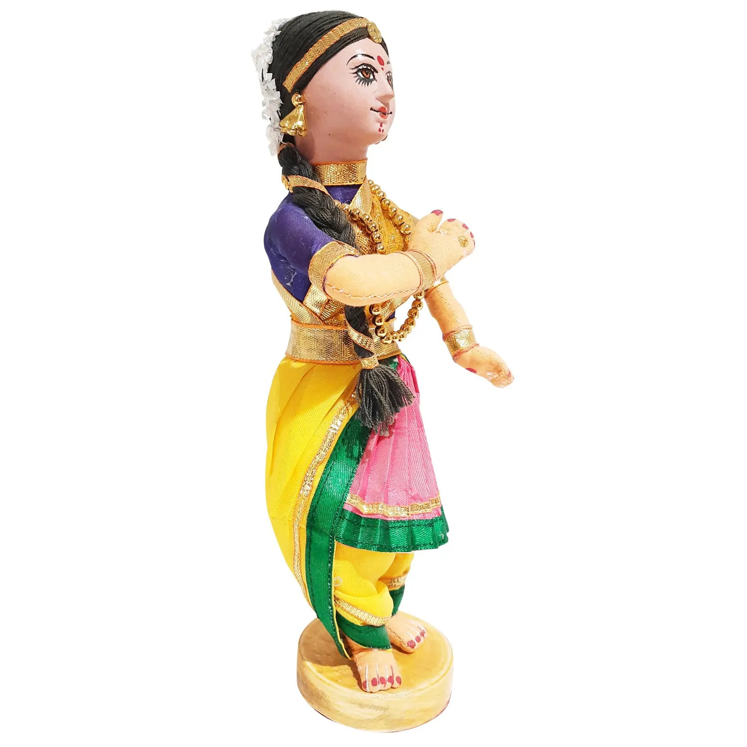 Doll Dancer Bharatnatyam Standing 9 in (Assorted Colours)