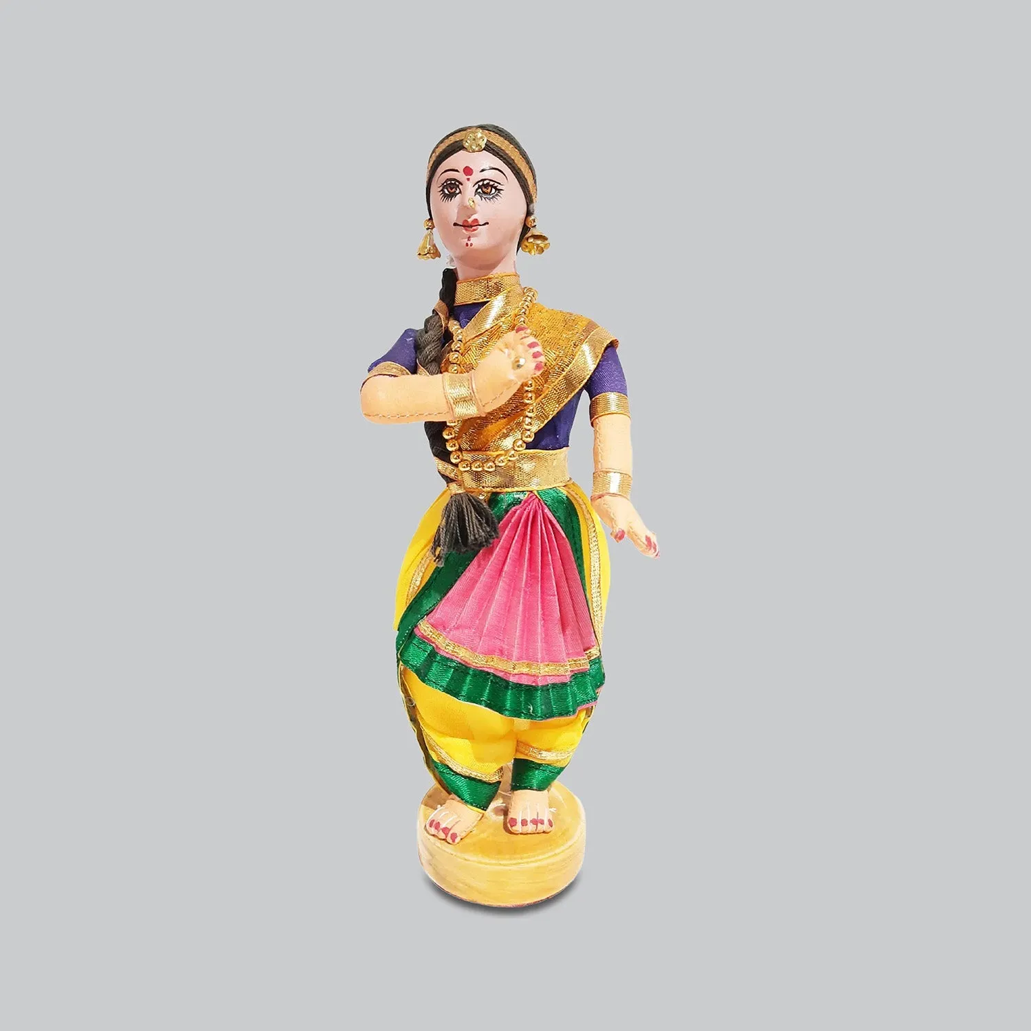 Doll Dancer Bharatnatyam Standing 9 in (Assorted Colours)