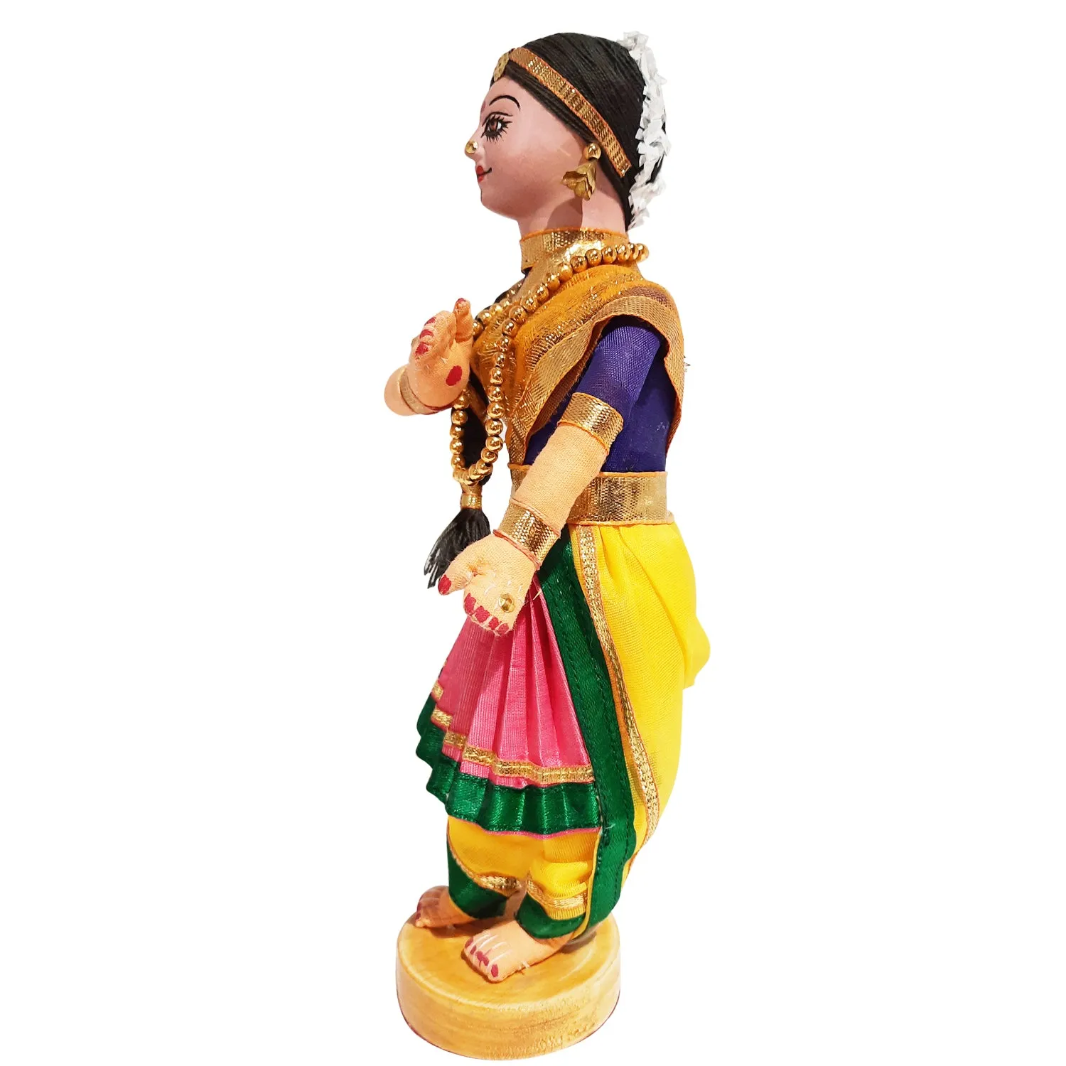 Doll Dancer Bharatnatyam Standing 9 in (Assorted Colours)