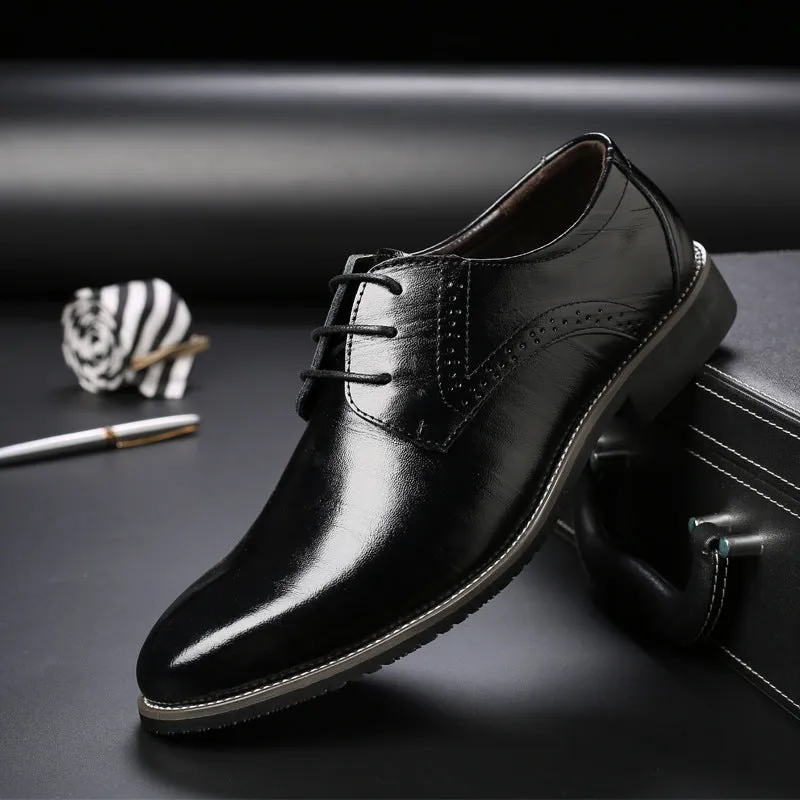 Formal Plus Size Business Men's With Lace Up Leather Shoes