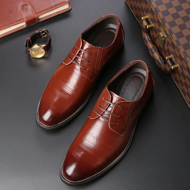 Formal Plus Size Business Men's With Lace Up Leather Shoes