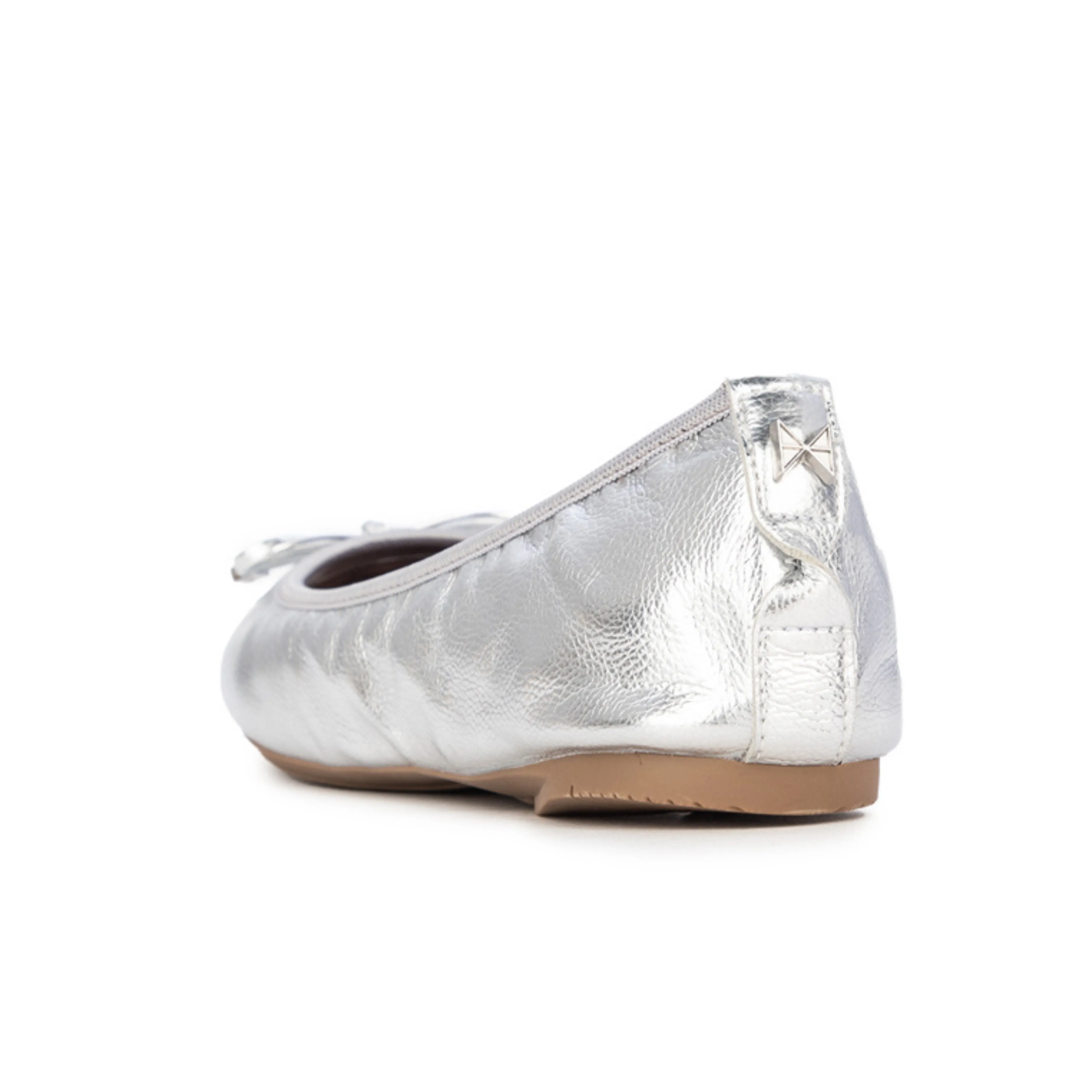 FRANKIE Ballet Flat Shoes - Silver Metallic