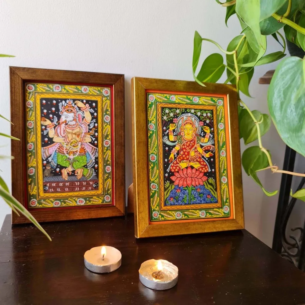 Ganesha Gajalakshmi Pattachitra Assorted