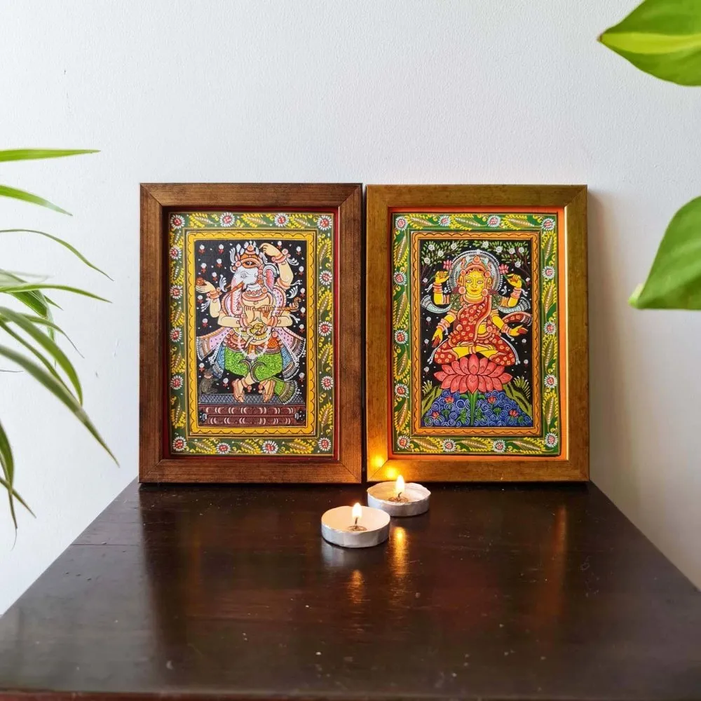 Ganesha Gajalakshmi Pattachitra Assorted