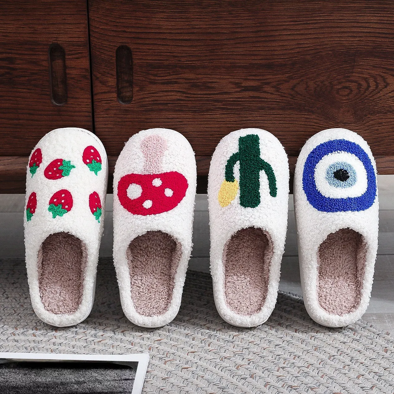 Halloween Cotton Slippers Male And Female Home Winter Indoor Cotton Slippers Cozy Footwear Warm Cotton Slippers couples cotton footwear, lioness-love