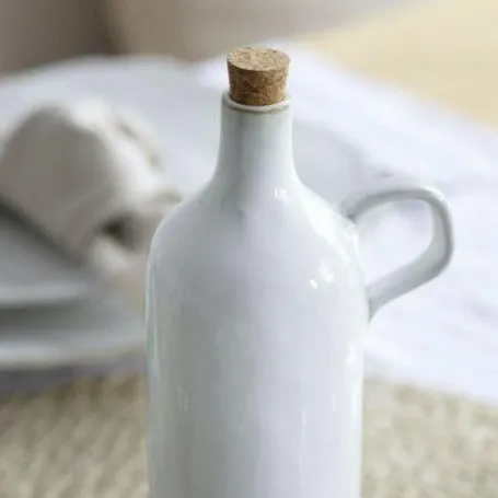 Handmade Rustic Ceramic Oil Bottle