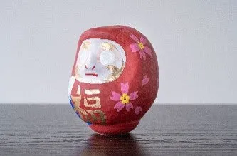 Happy Daruma | Fuji Sakura Matsu | Red (9cm)