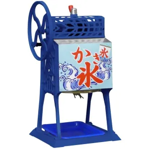 Kakigori Maker Manual Block Ice Shaving Machine Retro Design BLUE