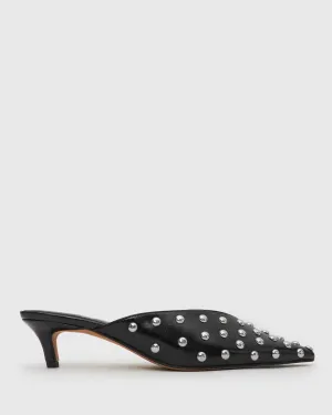 LIA Low Heel Studded Mules