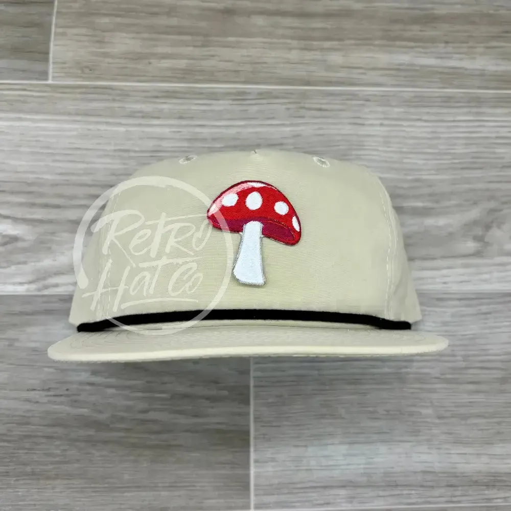 Magic Mushroom Patch on Retro Rope Hat