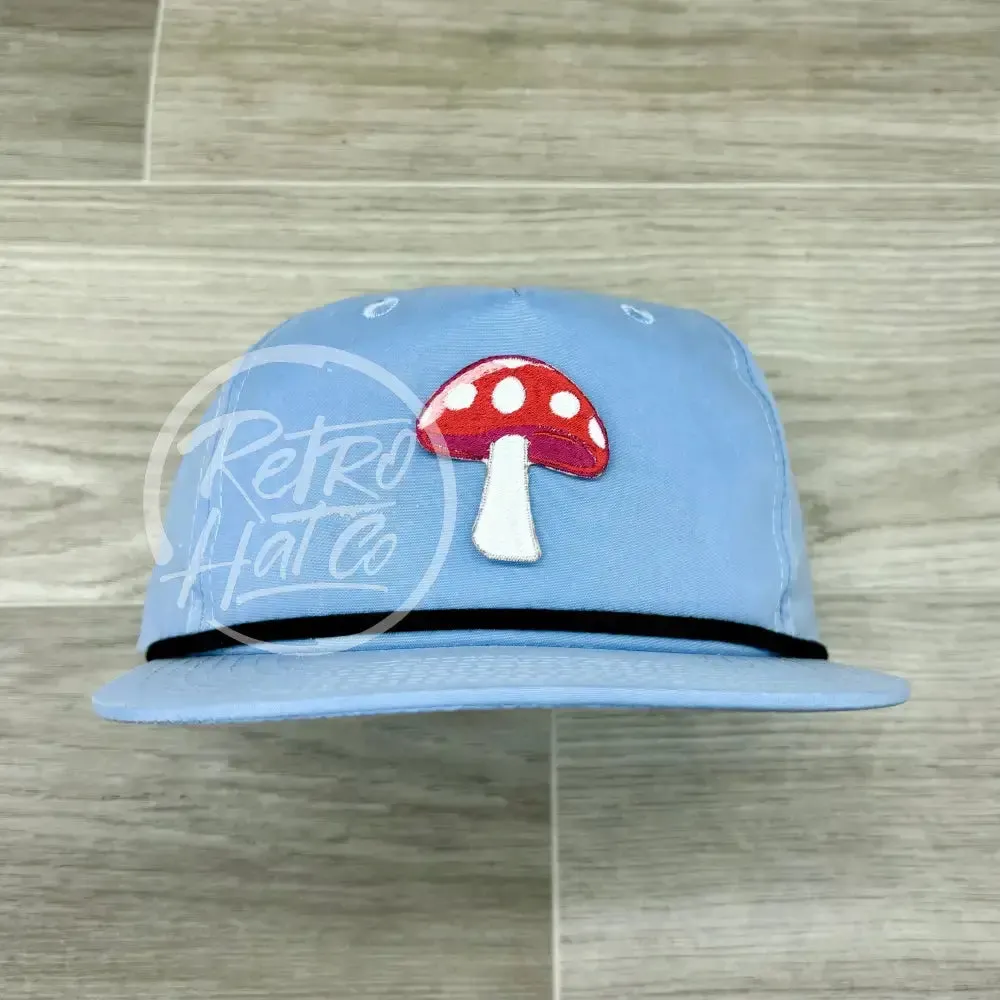 Magic Mushroom Patch on Retro Rope Hat