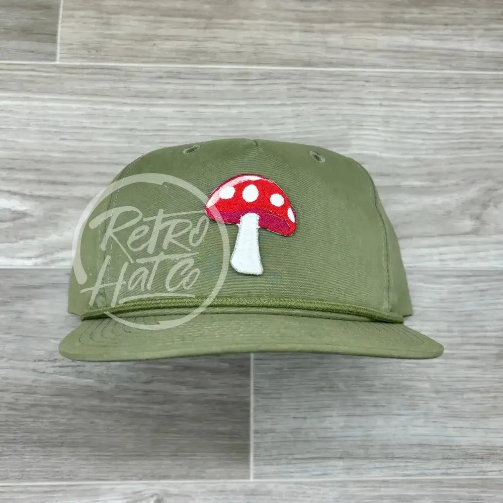 Magic Mushroom Patch on Retro Rope Hat