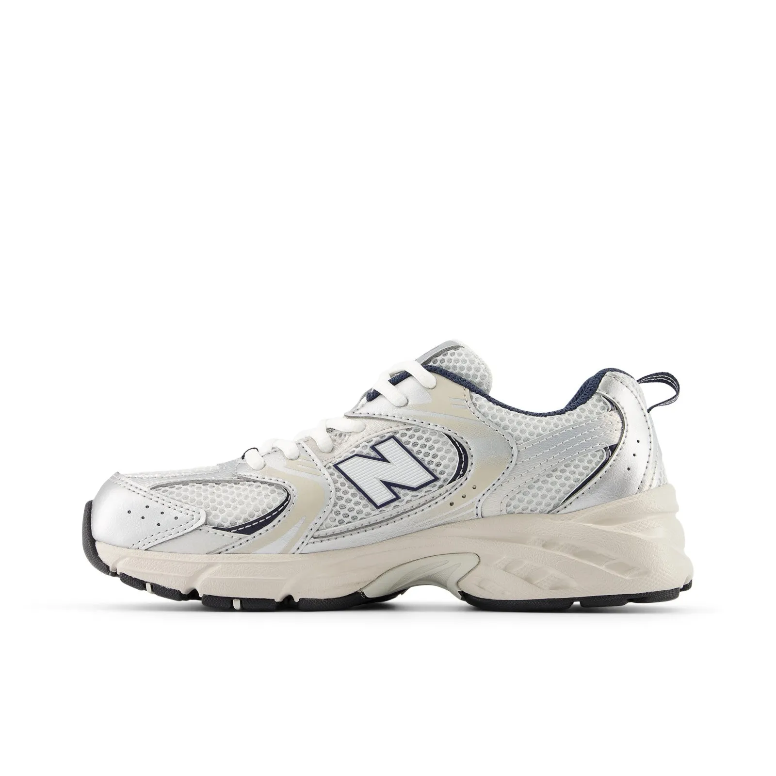 New Balance Kid's 530 in Summer Fog with Nimbus Cloud and NB Navy