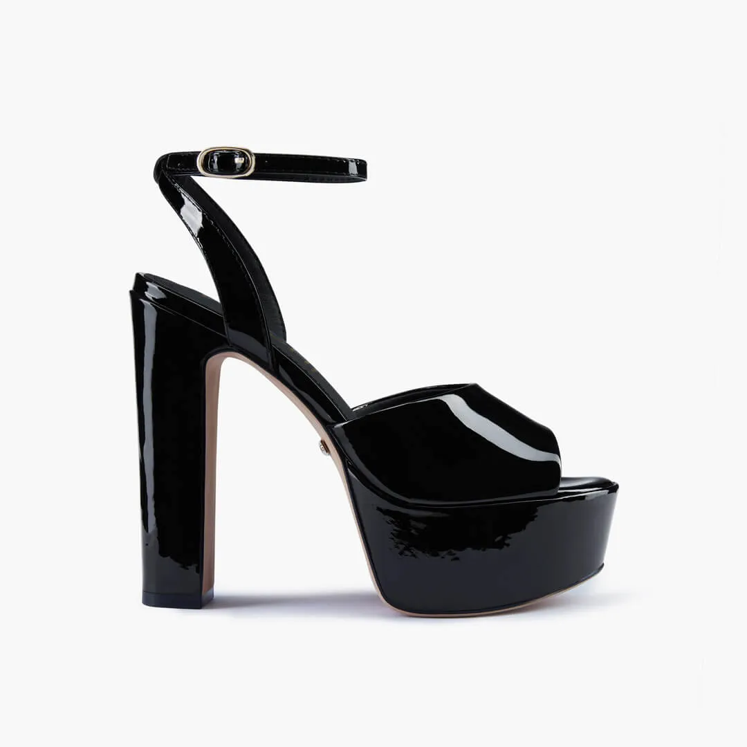 *NOMES 13 - black patent platform