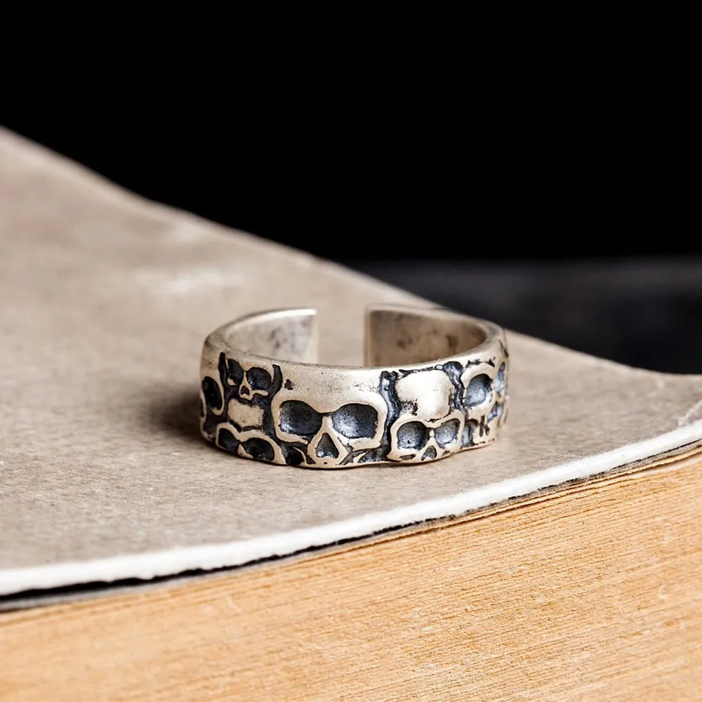 Old-fashioned Sterling Silver Skull Ring