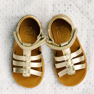 Pom d'Api Little Girls Gold Sandal