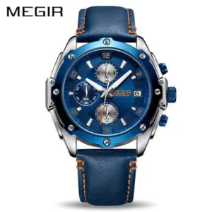 Quartz Casual Sports Leather Band Wristwatch