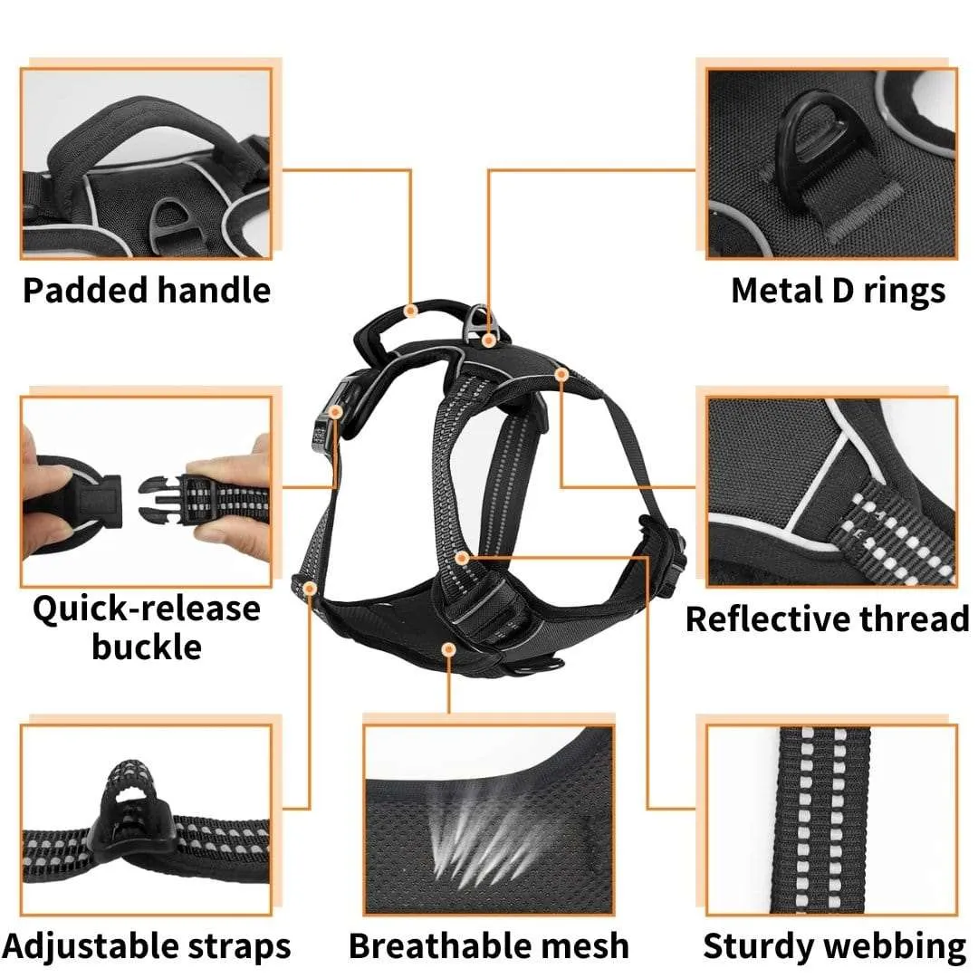 Reflective No-Pull Vest Dog Harness