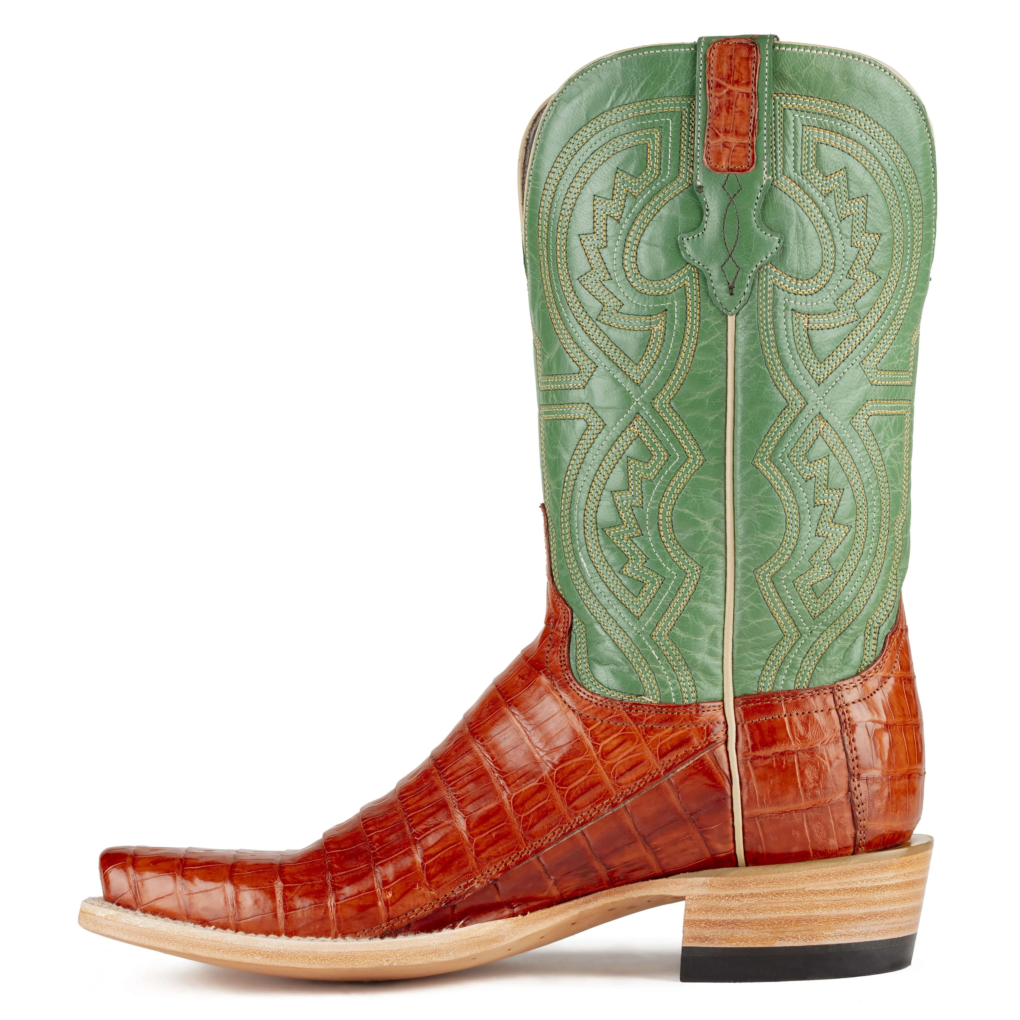 Resistol Boots - Caiman Belly - Cutter Toe - Barnwood