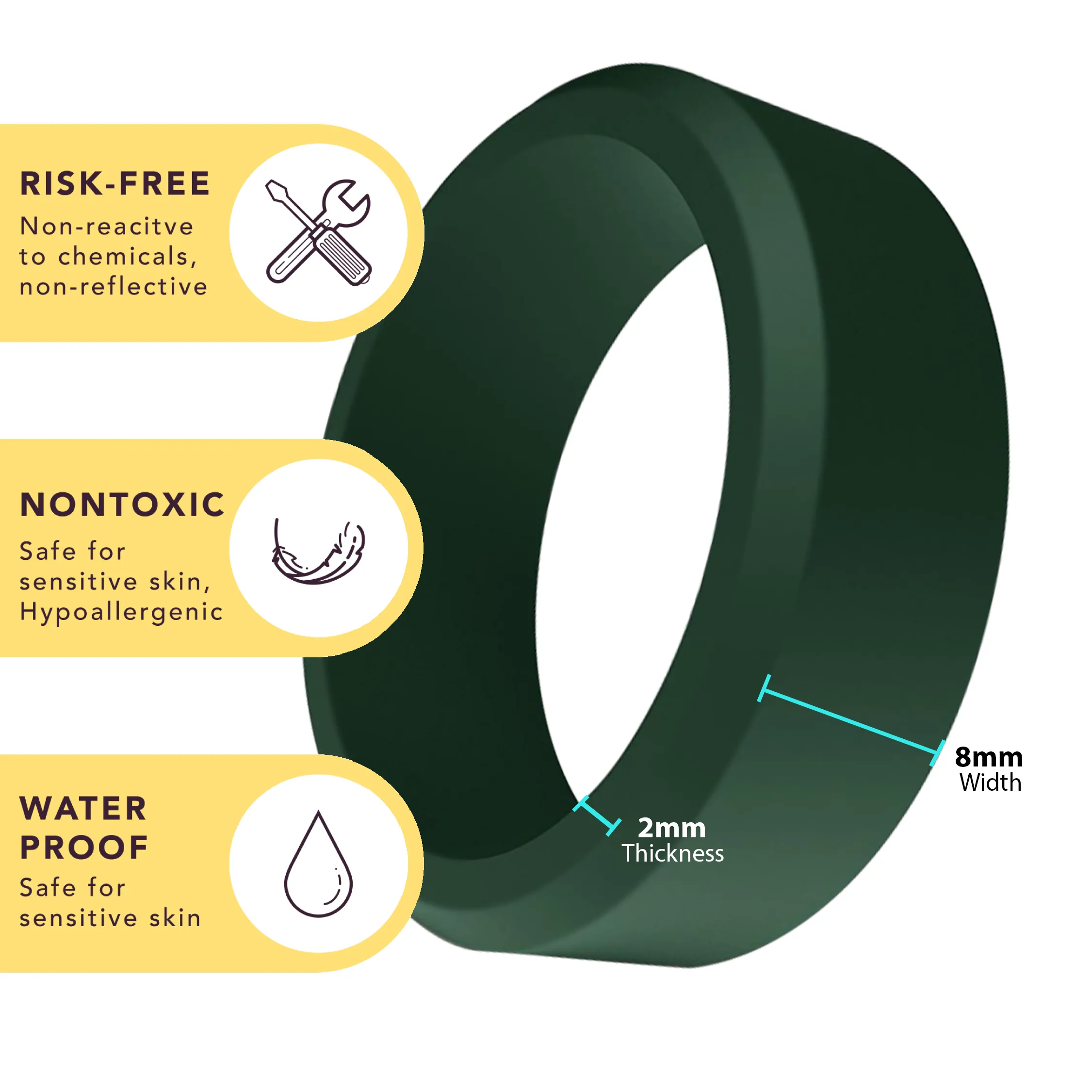 WildFire Mountain Silicone Ring   Ring Box