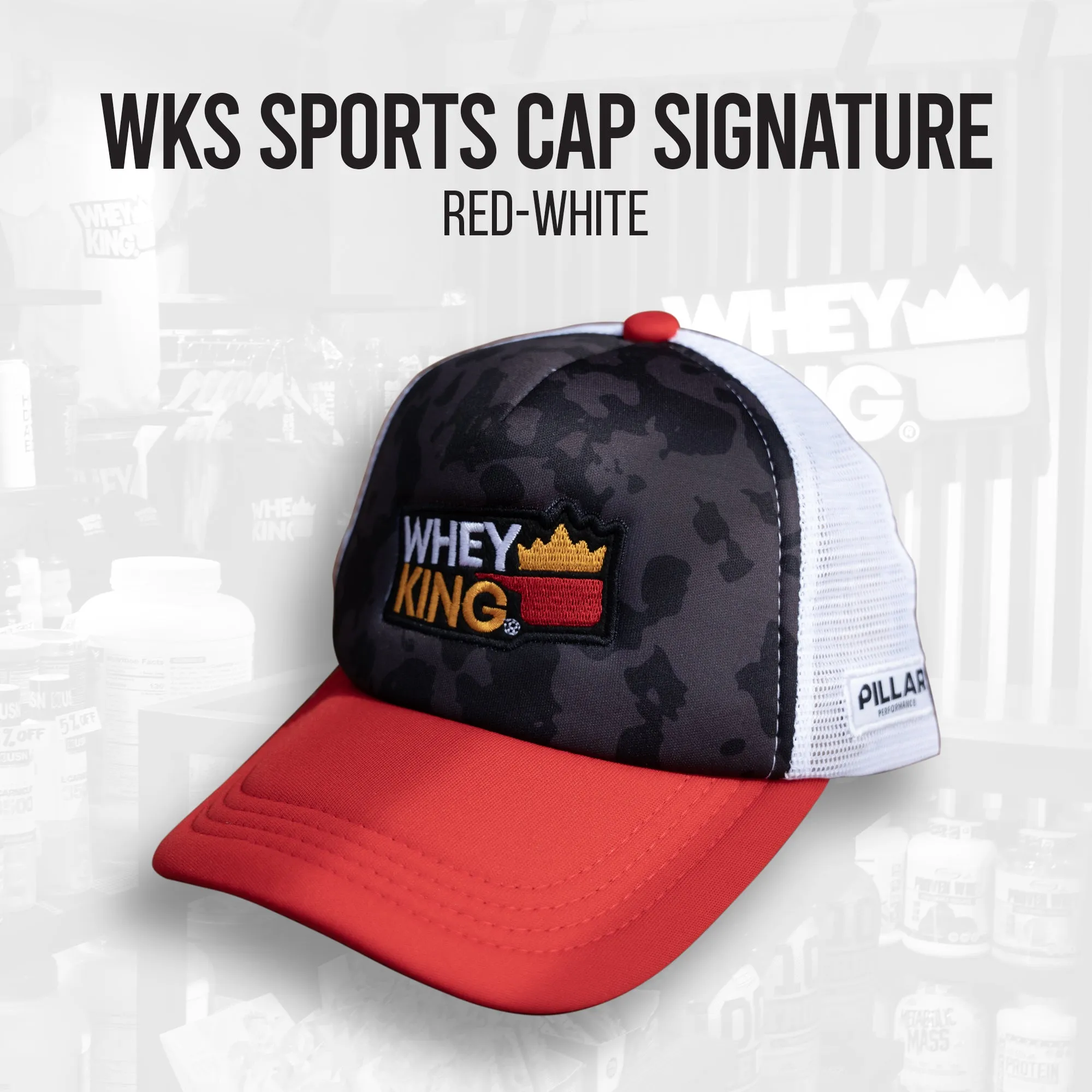 WKS Sports Cap Signature Red-White